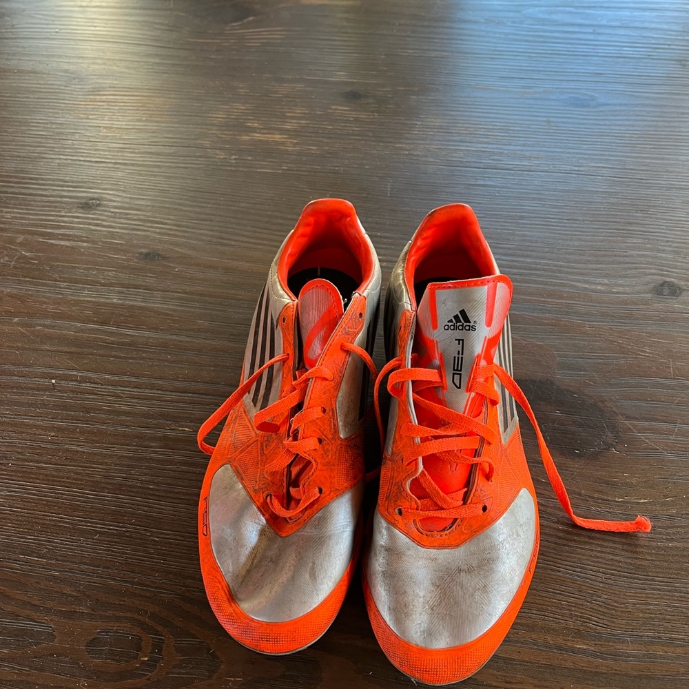 Adidas F30 Silver Orange Soccer Cleats